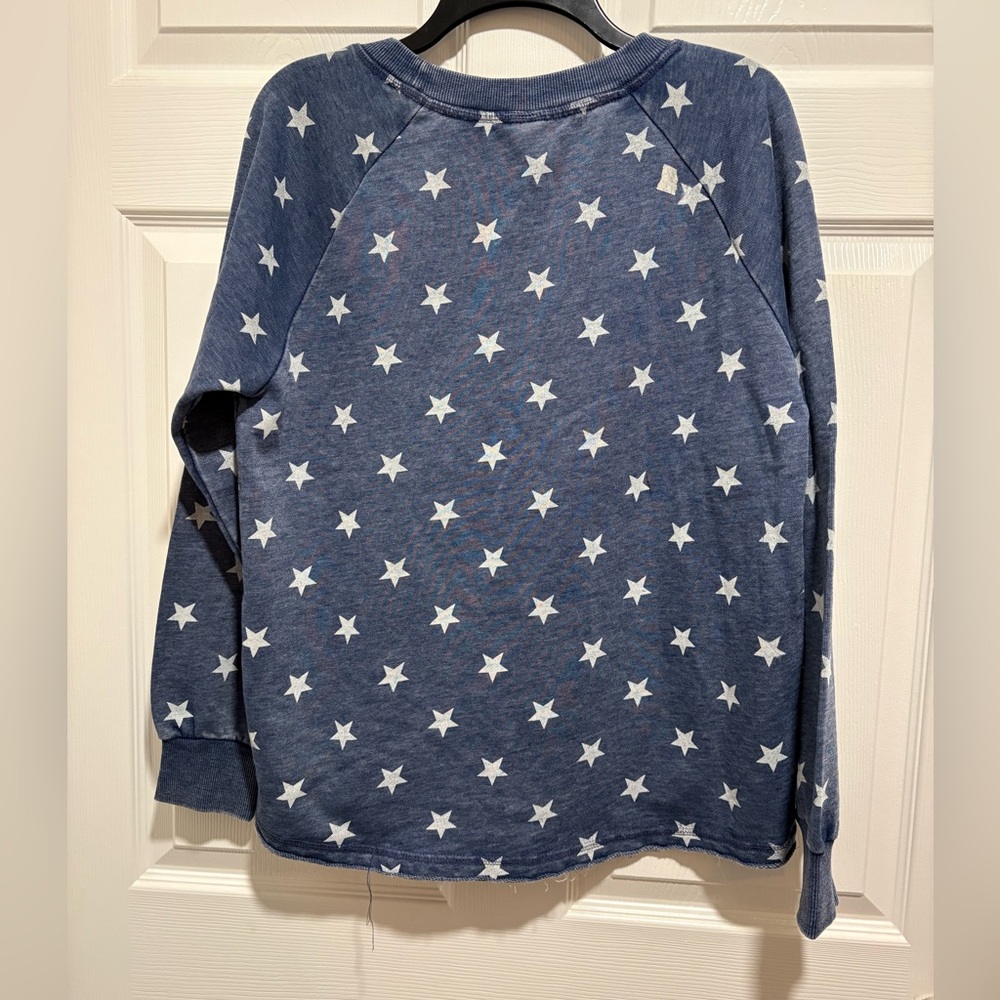 Alternative Apparel Lazy Day Mineral Wash French Terry Star Pullover Sweatshirt - Picture 8 of 17